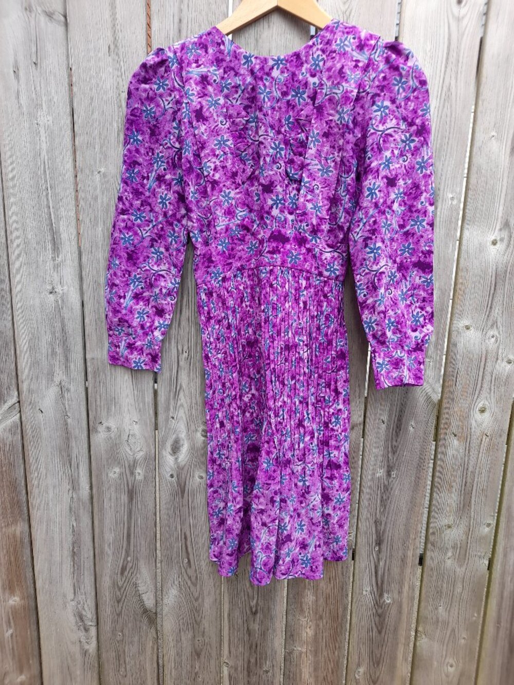 Cottagecore Dress Purple Bust 32" Waist 24" Girl Old Colony Mennonite